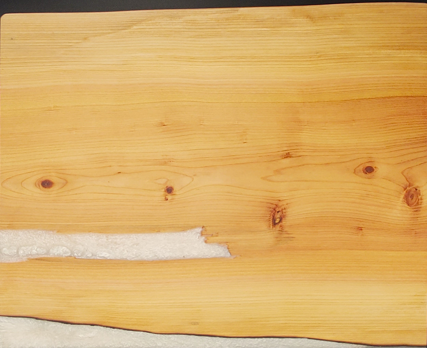 Cedar and cream cutting board