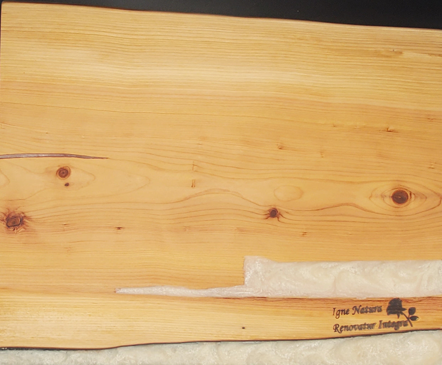Cedar and cream cutting board