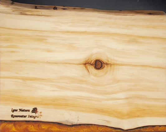Aspen and orange remnant cutting board