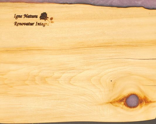 Aspen and lavender remnant cutting board