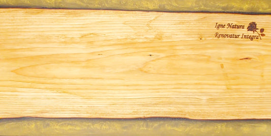 Cedar and gold cutting board